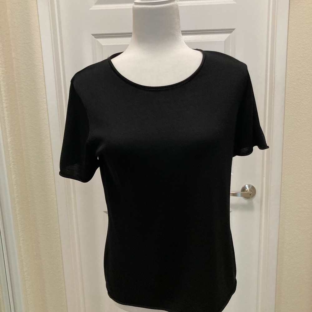 J Jill silk black top